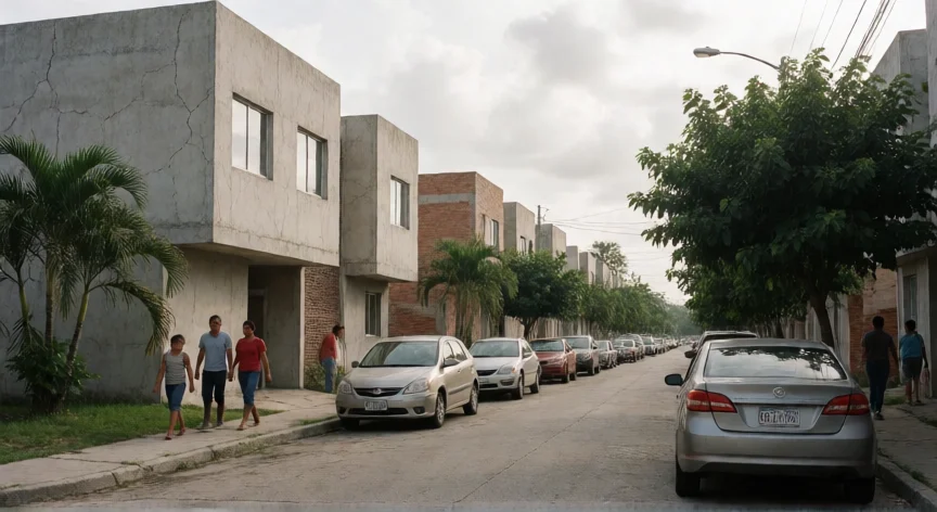 que hicieron los venezolanos antes del terremoto, Barrio residencial en Barlovento, Venezuela, en su vida cotidiana antes del sismo de 2001