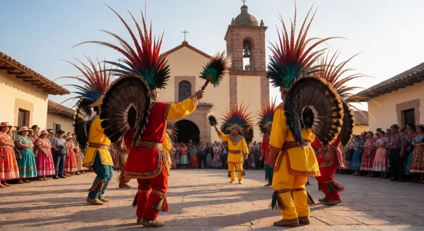 que hicieron los zacapoaxtlas, Danzantes de la Pluma en ceremonia tradicional de Zacapoaxtla, Puebla