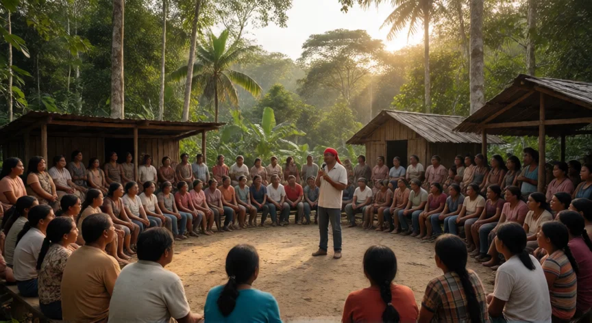que hicieron los zapatistas, Asamblea comunitaria zapatista en la selva de Chiapas
