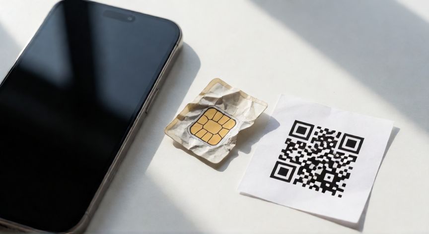 que iphone acepta esim, Transición de tarjeta SIM física a código QR para activar eSIM