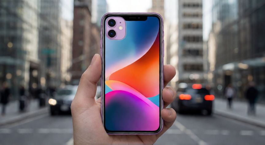 que iphone comprar de segunda mano, Persona sosteniendo un iPhone 11 de segunda mano