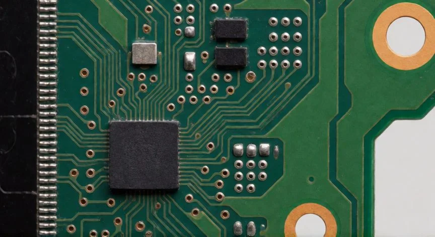 que iphone da problemas, Placa base de un iPhone mostrando componentes de microelectrónica relacionados con fallos de hardware