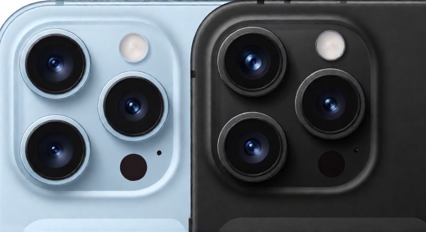 qué iphone es mejor el 15 o el 16, Detalle de las cámaras traseras del iPhone 15 y el iPhone 16