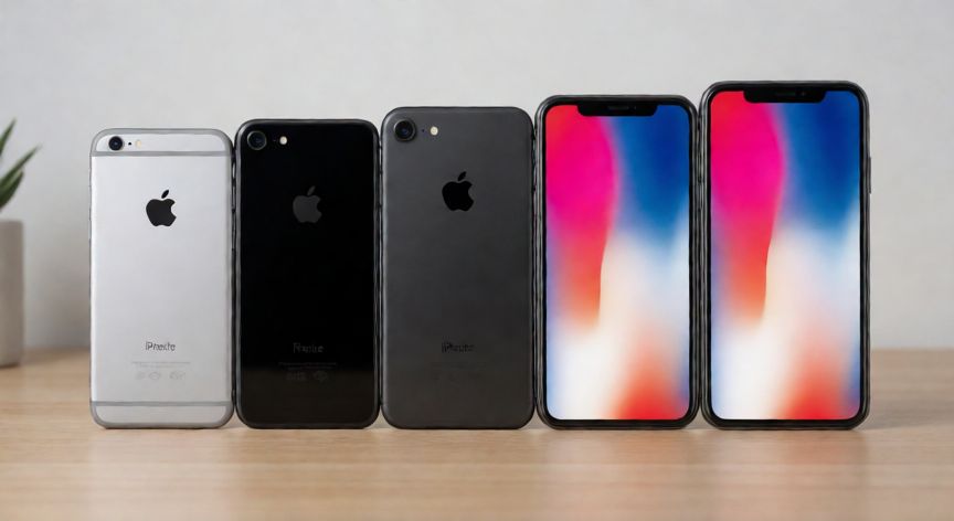 que iphone fueron descontinuados, Modelos intermedios de iPhone descontinuados incluyendo iPhone 6, 7, 8 y X