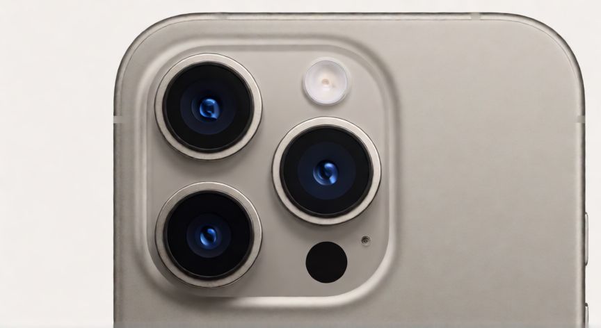 Detalle de la cámara trasera del iPhone 15 Pro Max