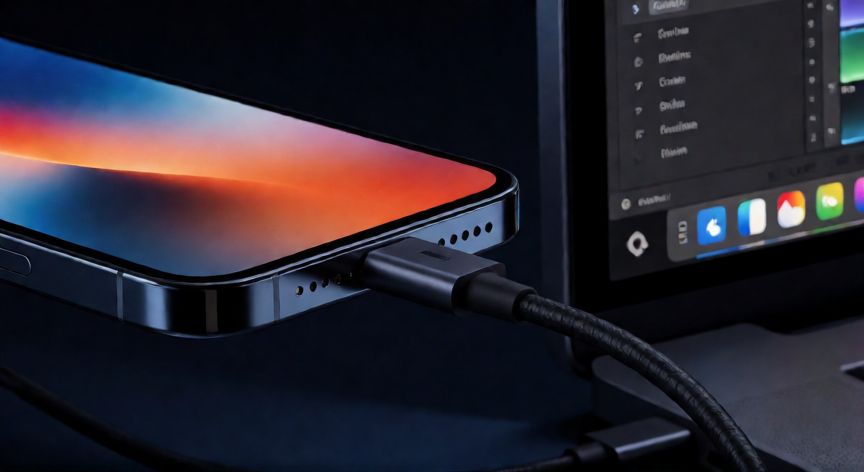 que iphone graba en log, Conexión de iPhone a ordenador para edición de video profesional