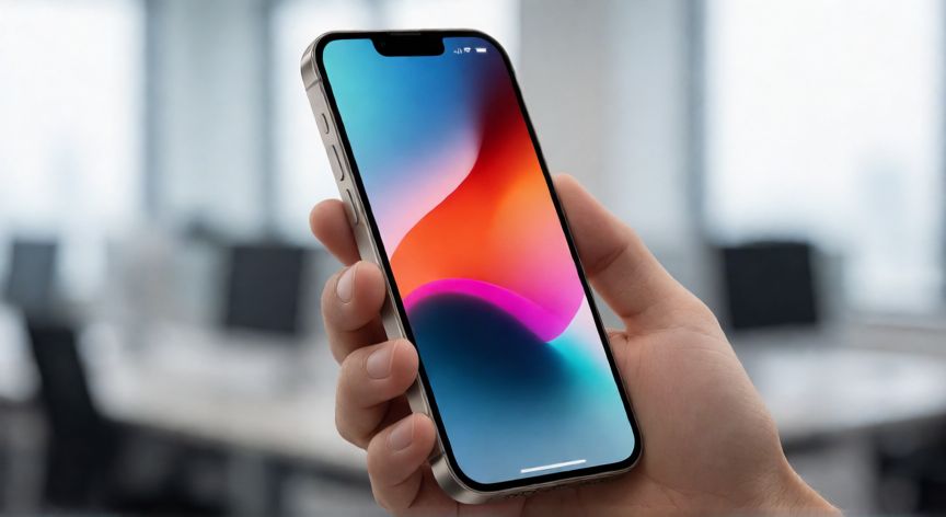 que iphone ha salido mejor, iPhone de gama alta sostenido en la mano con detalles del diseño y pantalla encendida
