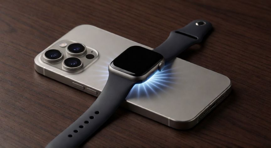 que iphone puede compartir bateria, iPhone compartiendo batería inalámbrica con un Apple Watch