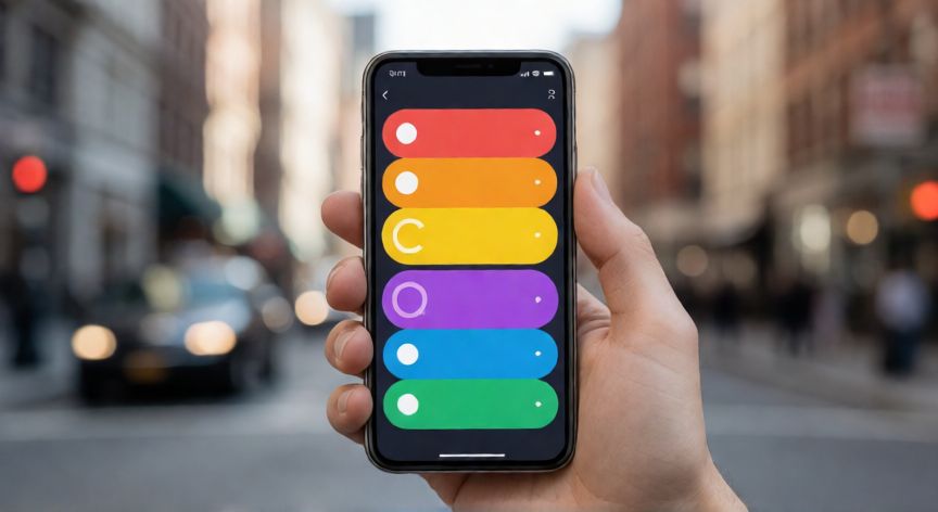 que iphone puedo comprar en 2026, Persona usando un iPhone en la calle
