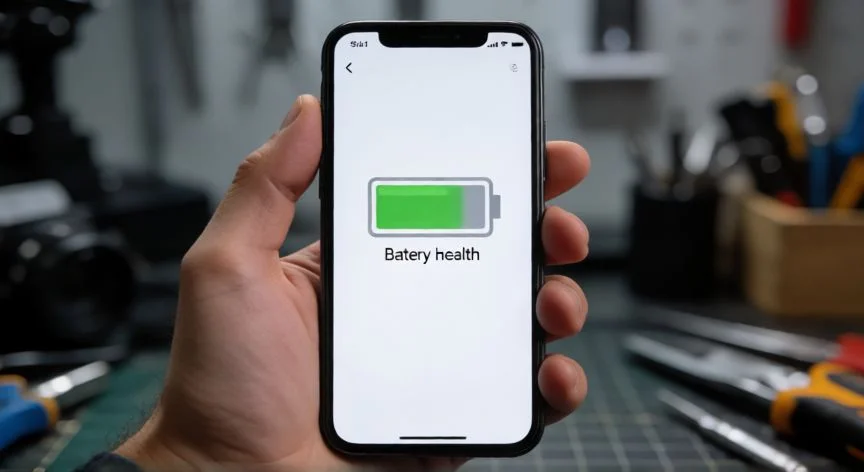 que iphone reacondicionado comprar en 2026, Verificación de la salud de la batería en un iPhone usado