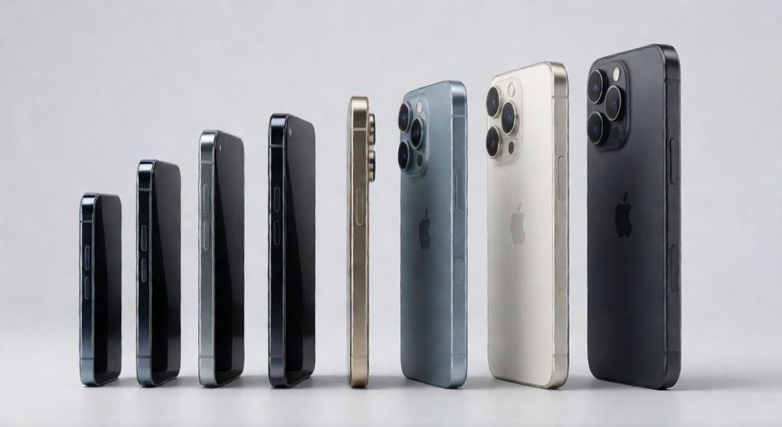 que iphone recibe actualizaciones, Varios modelos de iPhone de diferentes generaciones alineados