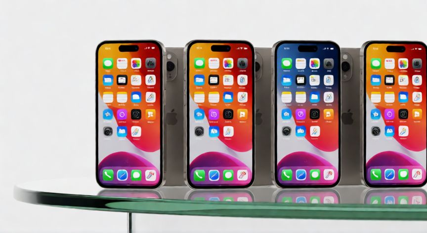 que iphone recibe actualizaciones 2026, Varios modelos de iPhone alineados mostrando sus pantallas de inicio con la interfaz de iOS