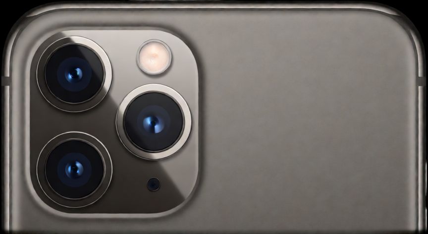 que iphone tiene 3 camaras, Parte trasera del iPhone 11 Pro mostrando el módulo de triple cámara