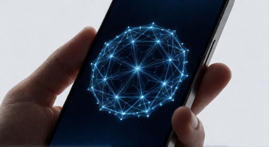 iPhone 15 Pro mostrando interfaz de Apple Intelligence