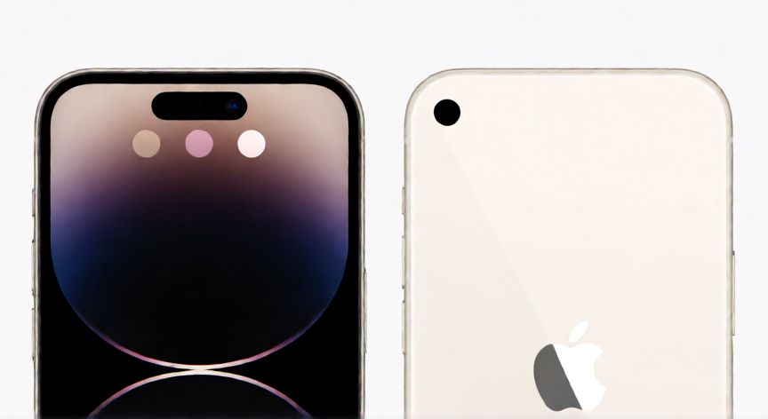 que iphone tiene isla dinamica, Comparación visual entre isla dinámica física y digital en iPhones