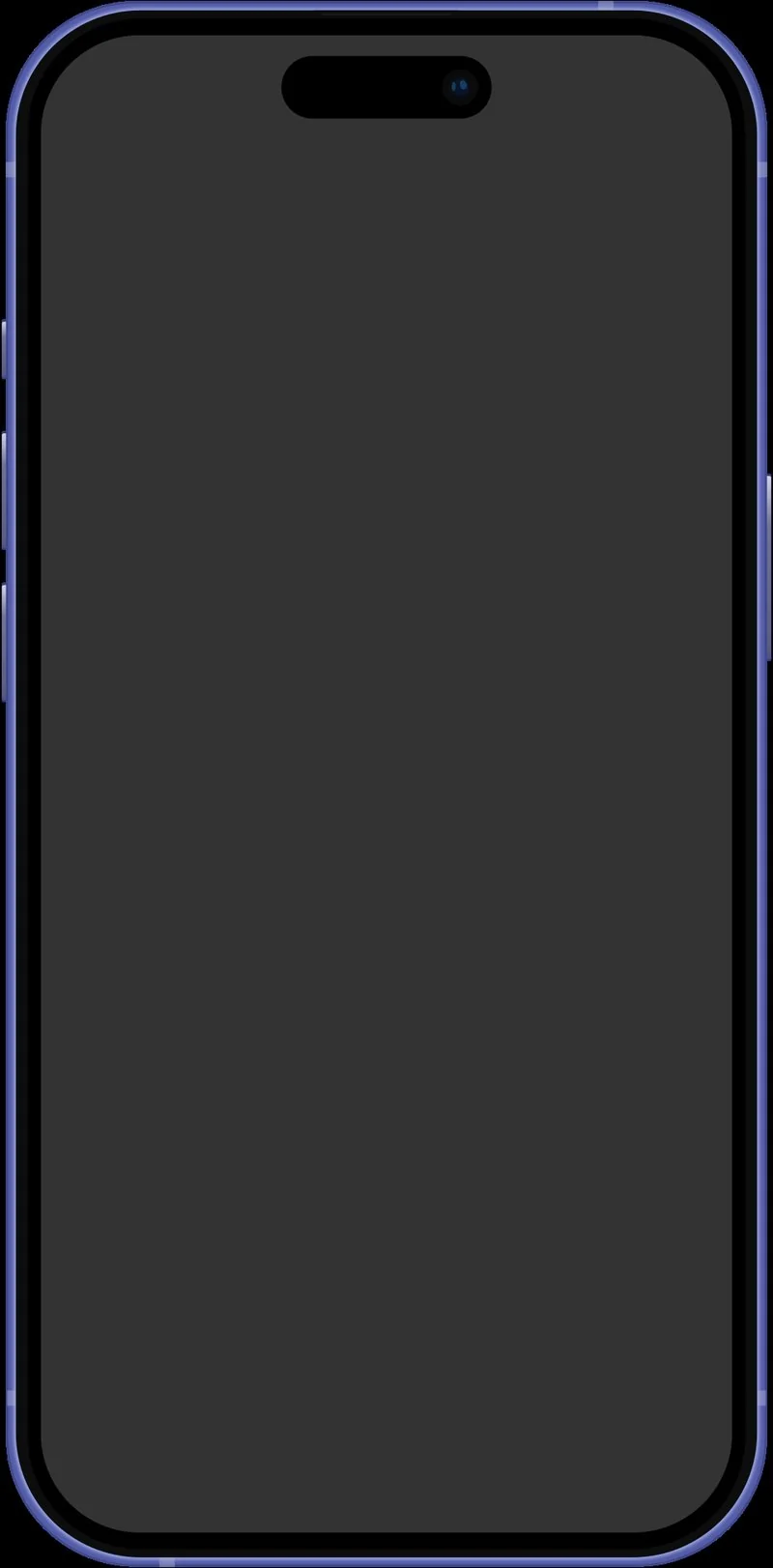 que iphone tiene mejor cámara 16 o 17, Ilustración vectorial del iPhone 16 en ultramarino con Dynamic Island y cámara frontal TrueDepth