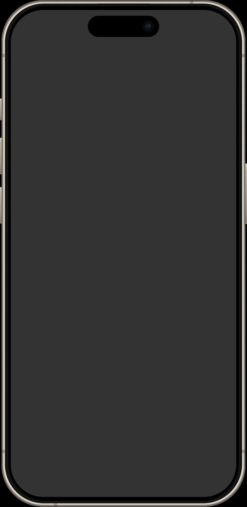 que iphone usa usb c, Ilustración vectorial del iPhone 15 Pro de frente, primer Pro con USB-C