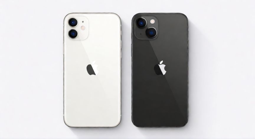 que iphone usado conviene comprar, Comparativa visual entre un iPhone 11 y un iPhone 13 de segunda mano