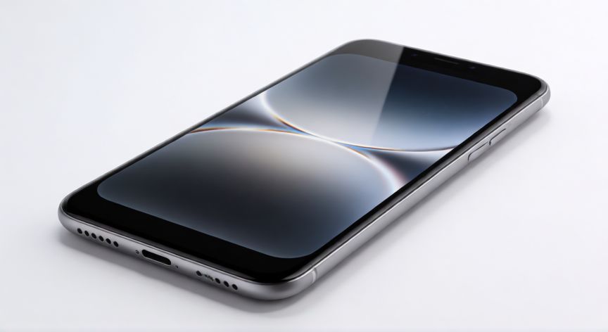 Concepto de un smartphone futurista con diseño minimalista