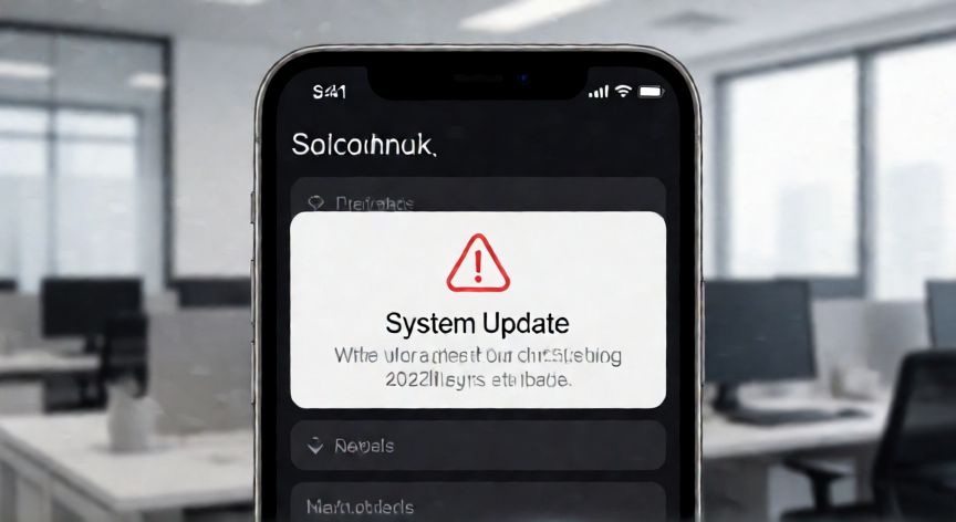 que iphone ya no se actualiza 2025, Pantalla de un móvil mostrando notificación de finalización de actualizaciones de sistema