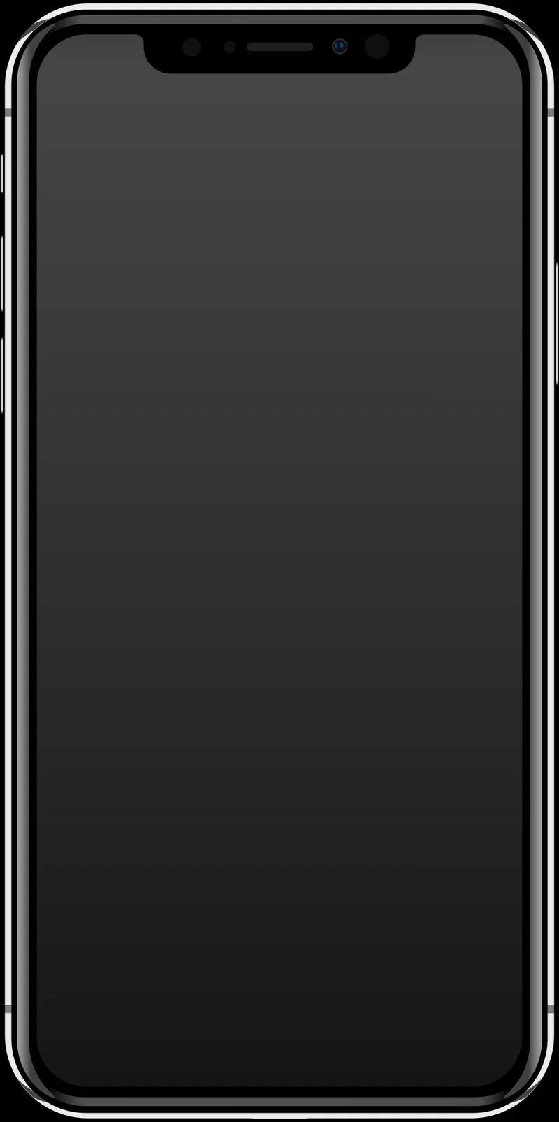 que iphone ya no se actualiza 2025, Ilustración vectorial del iPhone X, con notch y Face ID