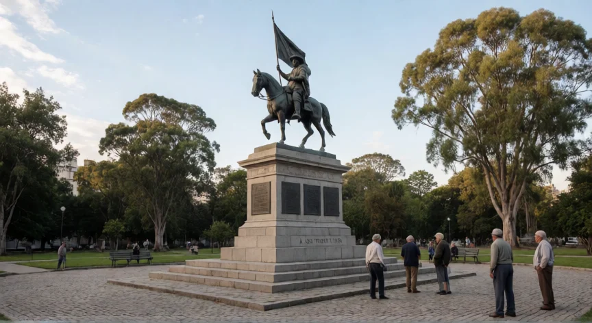 que juramento hicieron los 33 orientales, Monumento a los Treinta y Tres Orientales en la Plaza Independencia de Montevideo