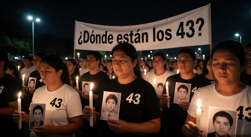 que les hicieron a los 43 normalistas, Velatario en memoria de los 43 normalistas de Ayotzinapa en la Plaza de la Concordia