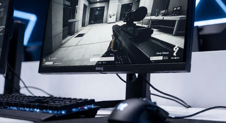 Monitor BenQ ZOWA usado por Donk en un setup de esports