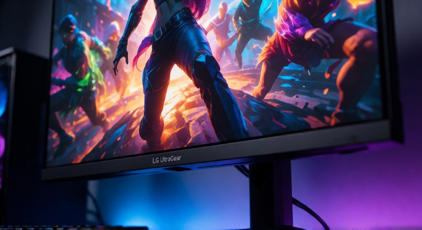 Monitor LG UltraGear en un setup de streaming profesional
