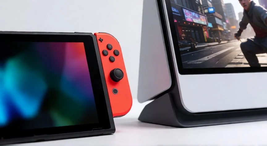 Comparación visual entre la Nintendo Switch OLED roja y la consola de nueva generación
