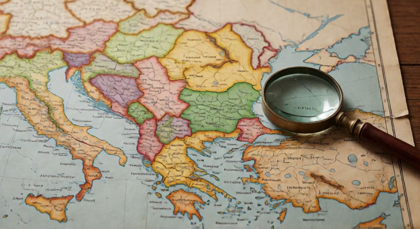que ocurre con yugoslavia, Mapa histórico de los Balcanes mostrando la división del antiguo territorio yugoslavo en países actuales