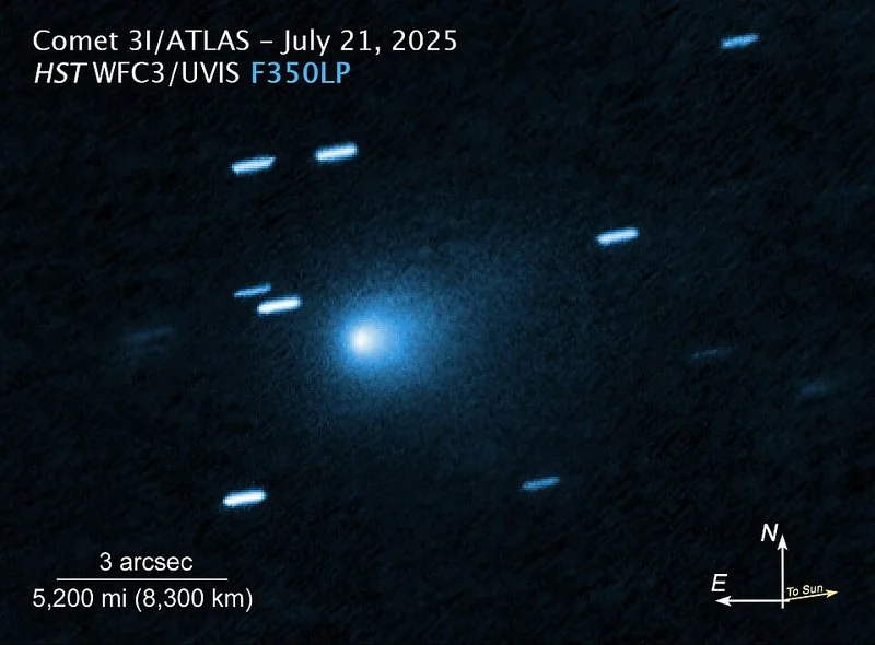 Cometa interestelar 3I/ATLAS fotografiado por el Hubble el 21 de julio de 2025