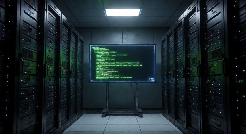 que ocurrio con blessd, Sala de servidores con código de verificación de arranque seguro en pantalla