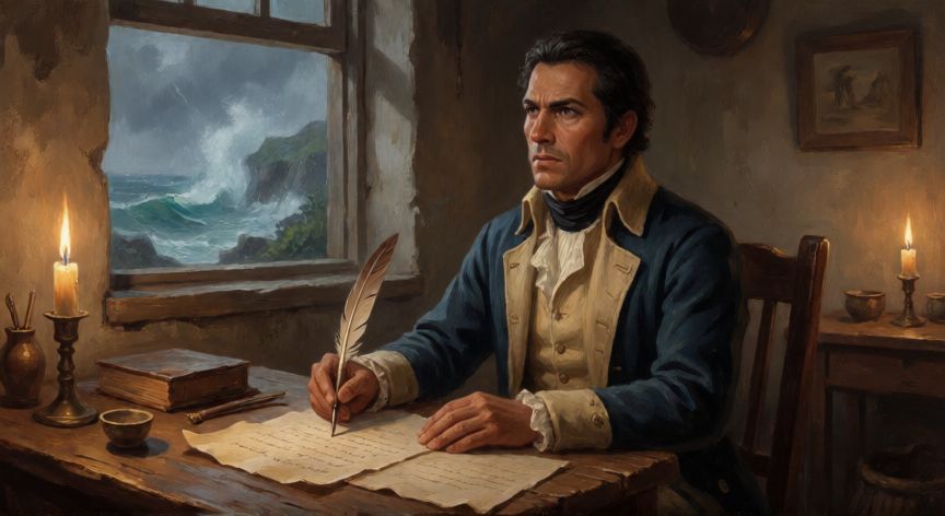 qué ocurrió con bolívar después de escribir la carta de jamaica, Bolívar escribiendo la Carta de Jamaica en su exilio