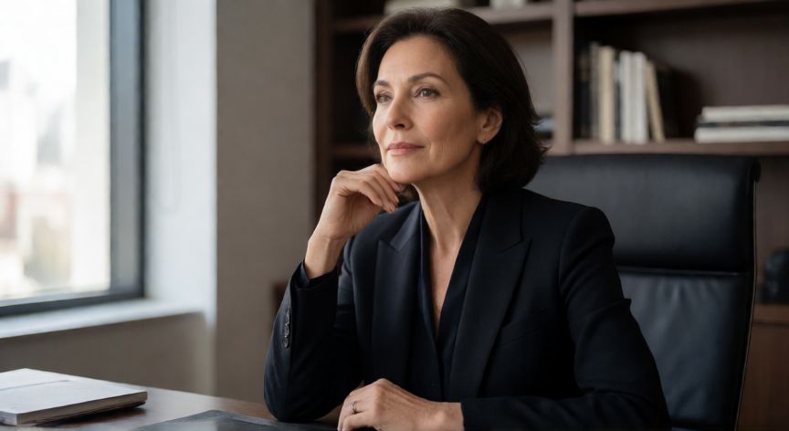 que ocurrio con carmen villalobos, Retrato profesional de Carmen Villalobos en un entorno de oficina moderno