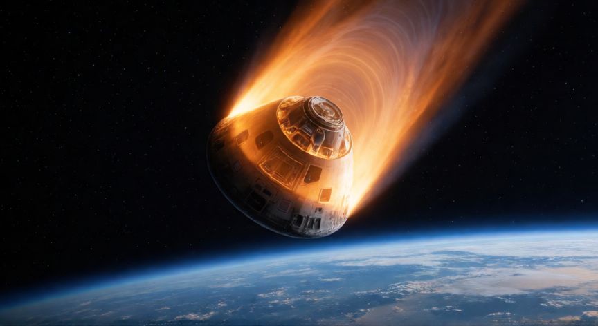 qué ocurrió con el apolo 13, Reentrada atmosférica dramática del módulo de comando Apolo 13