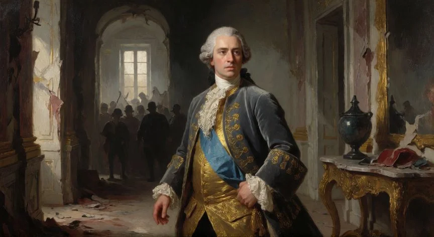 Luis XVI en el palacio real antes de la Revolución Francesa