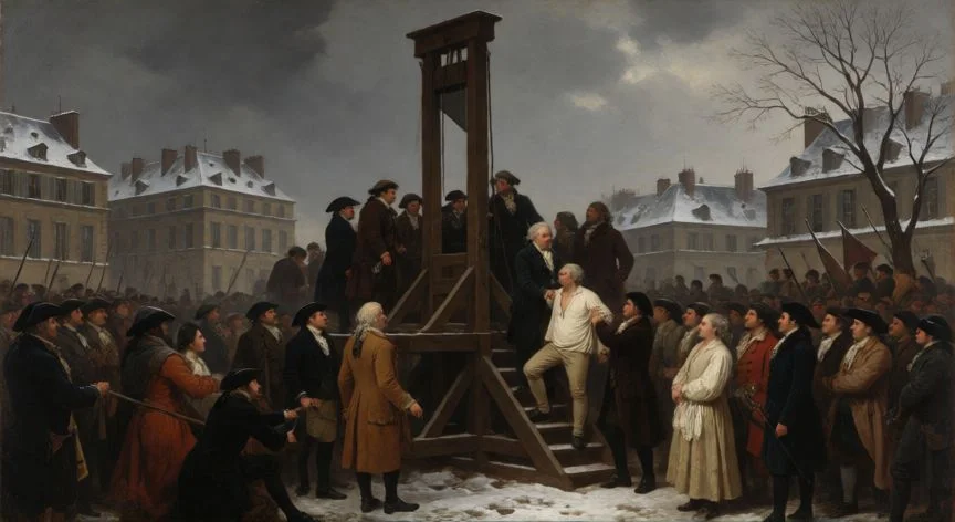 qué ocurrió con el rey luis xvi durante la revolución francesa, La ejecución de Luis XVI en la guillotina en París