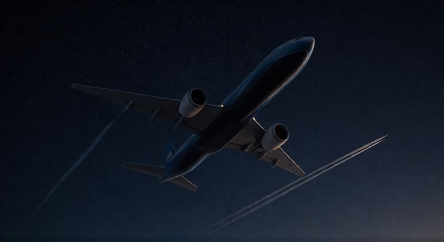que ocurrio con el vuelo mh370, Boeing 777 volando de noche bajo el cielo estrellado
