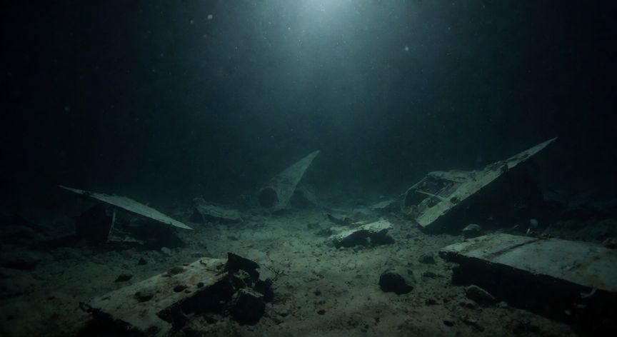 que ocurrio con el vuelo mh370, Fragmentos de avión en el fondo oceánico profundo