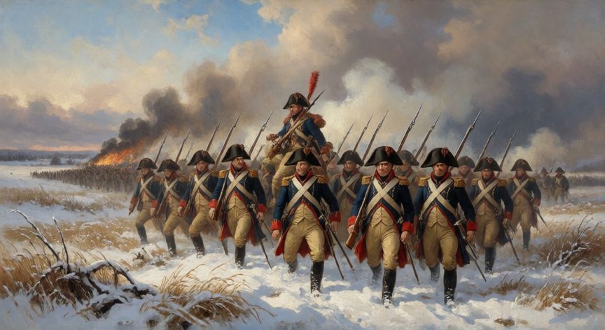 qué ocurrió con francia cuando invadió rusia, Soldados franceses en la retirada de Rusia durante el invierno de 1812