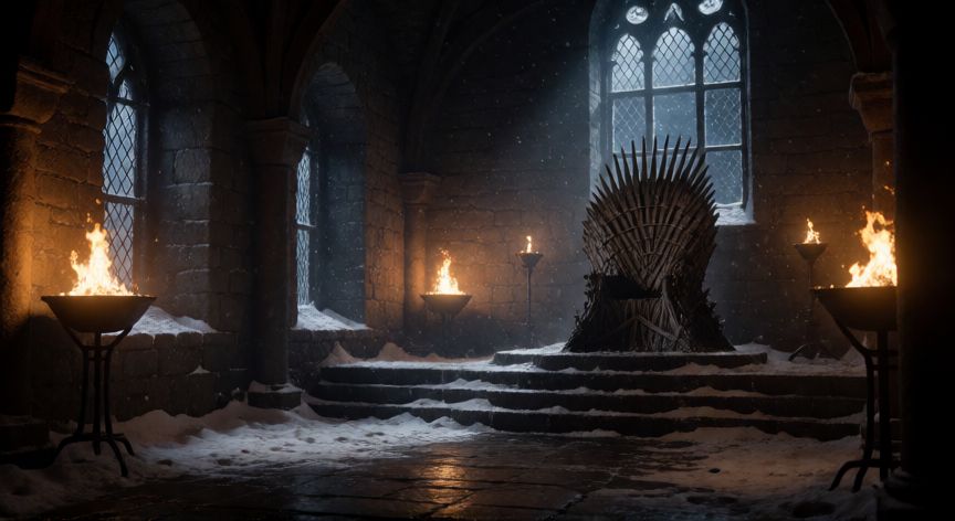 qué ocurrió con invierno, El Trono de Hierro en Winterfell bajo la nieve y el fuego