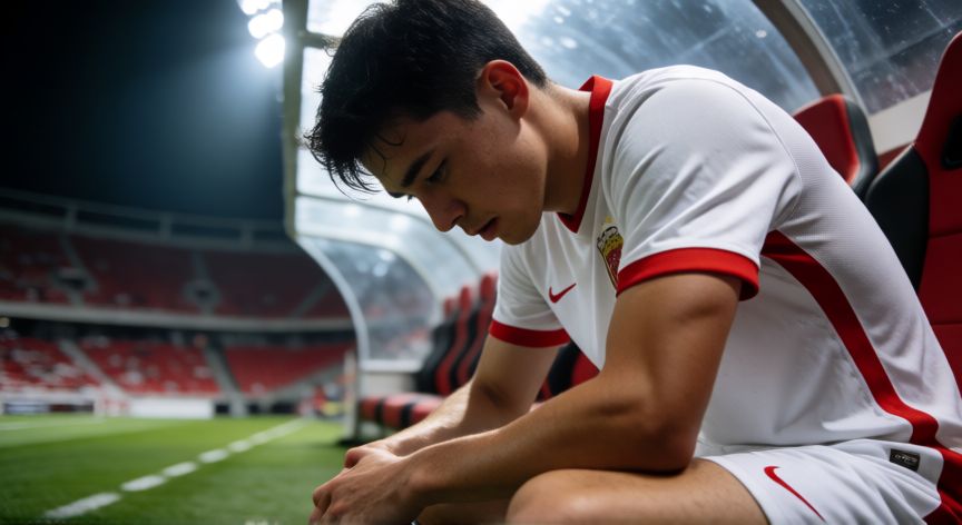 que ocurrio con jayden adams, Jugador de fútbol triste en el túnel del estadio