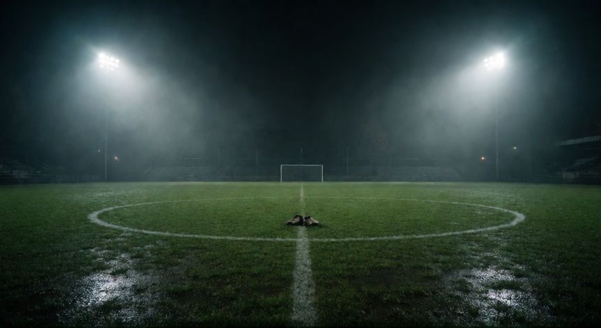 que ocurrio con jayden adams, Botas de fútbol abandonadas en el centro del campo