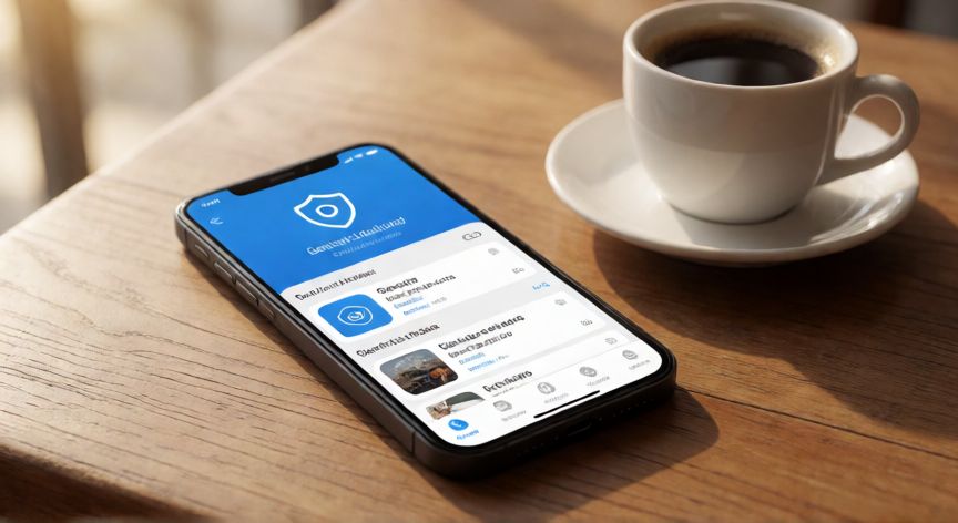 que ocurrio con magis tv, Smartphone mostrando interfaz de seguridad en tienda de aplicaciones