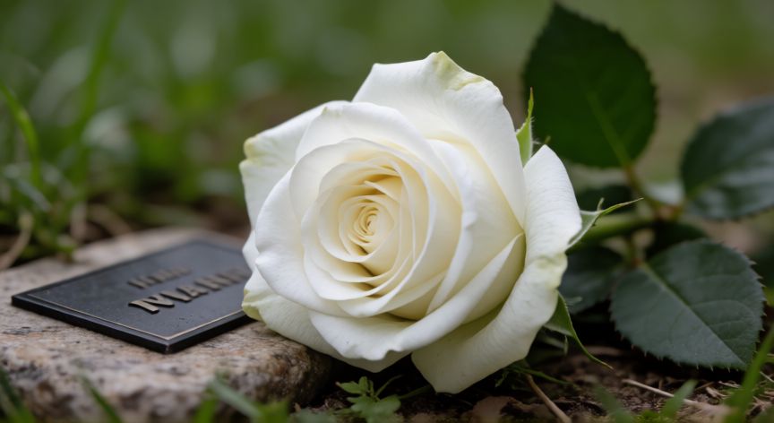 que ocurrio con paula vazquez, Rosa blanca en el suelo como símbolo de recuerdo
