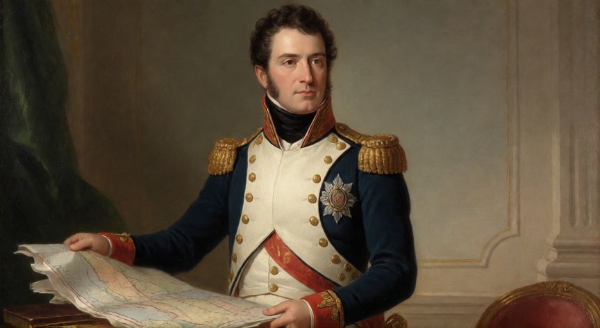 qué ocurrió con rafael riego después del fracaso del trienio liberal, Retrato histórico del coronel Rafael Riego con uniforme militar del siglo XIX