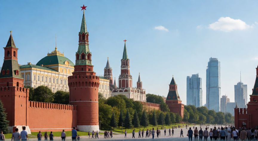 que ocurrio con rusia despues de la urss, El Kremlin y la Plaza Roja en la Rusia moderna reflejando la consolidación estatal