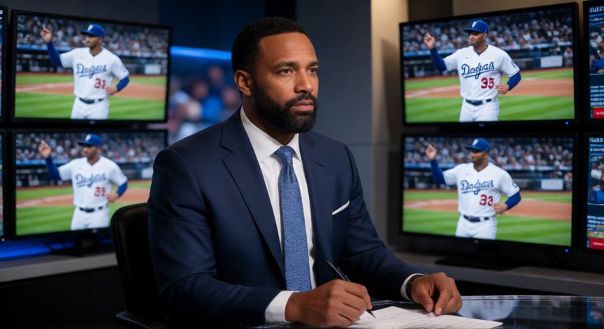 que ocurrio con terrel williams, Terrell Williams trabajando como analista deportivo en un estudio de televisión