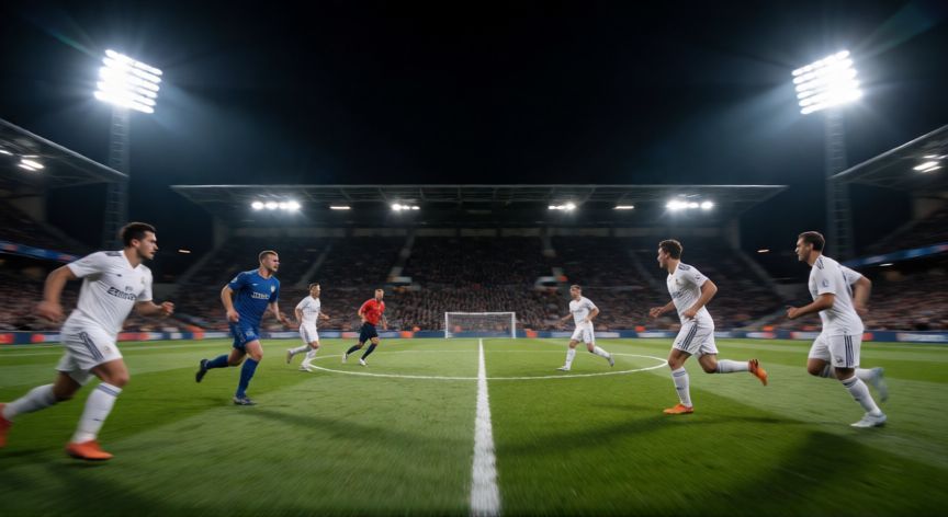 que ocurrio con valverde y tchouameni, Juego intenso en el centro del campo durante un partido del Real Madrid